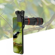 Zerodis Smart Phone Telephoto Lens,Long Lens,20X Long Zoom Telephoto Lens With Clip For Smart Phone Tablet PC Black