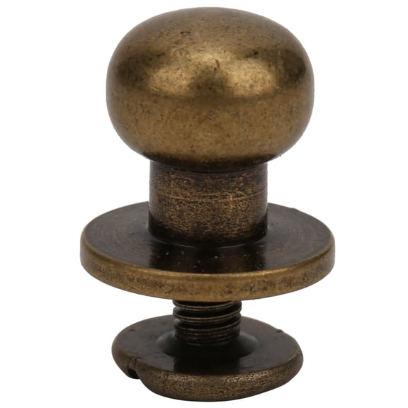 Zerodis Stud Screw Nail Rivets,Stud Screw,20 Sets Copper Round Head Stud Spot Screwback DIY Leather Craft Rivets 10 X 8mm