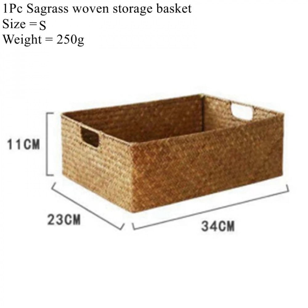 Zerolife Natural Large Woven Seagrass Basket Of Straw Wicker For Home ...