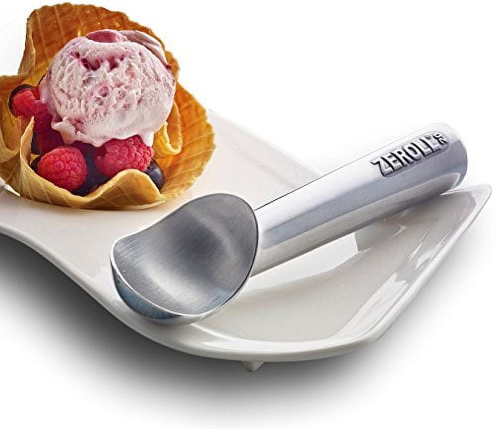  Zeroll Zerolon Hardcoat Anodized Commercial Ice Cream Scoop  with Unique Liquid Filled Heat Conductive Handle Easy Release Made in USA,  1-Ounce, Black : Industrial & Scientific