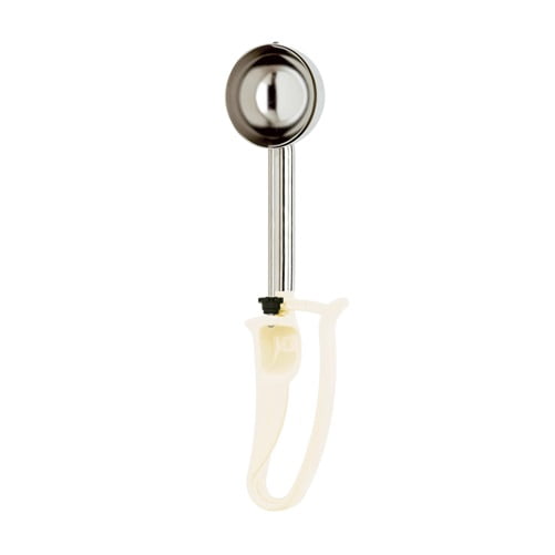 Zeroll 2010-EX Universal Extended Length EZ Disher Food Portion Control Scoop Designed for Right or Left Hand Use Dishwasher Safe, 2 5/8-Inch, Ivory