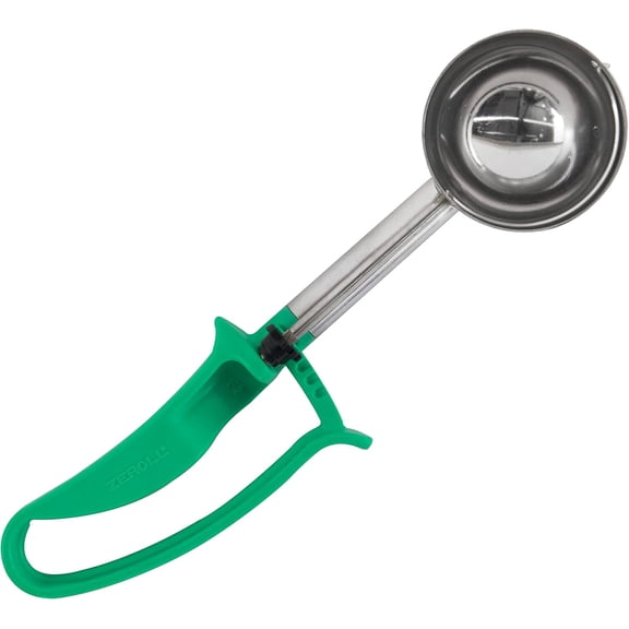 Zeroll 2012-EX Universal Extended Length EZ Disher Food Portion Control Scoop Designed for Right or Left Hand Use Dishwasher Safe, 2 1/2-Inch, Green