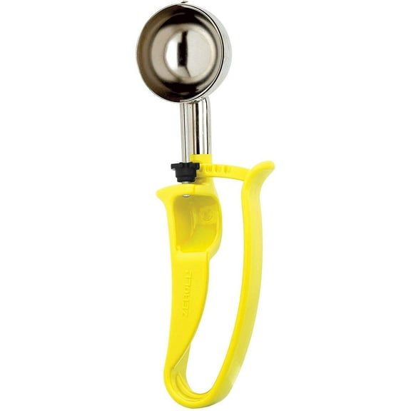 Zeroll 2020 Universal EZ Disher Food Portion Control Scoop Designed for Right or Left Hand Use Dishwasher Safe NSF Approved, 2 1/8-inch, Yellow