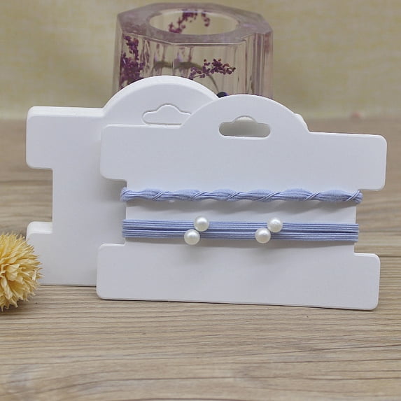 Zerong 50pcs blank paper hair clip Display Cards10.5*7.7cm kraft /white/ black jewelry hair accessories pakcage paper card 10.5X7.7cmWhite 50CARD