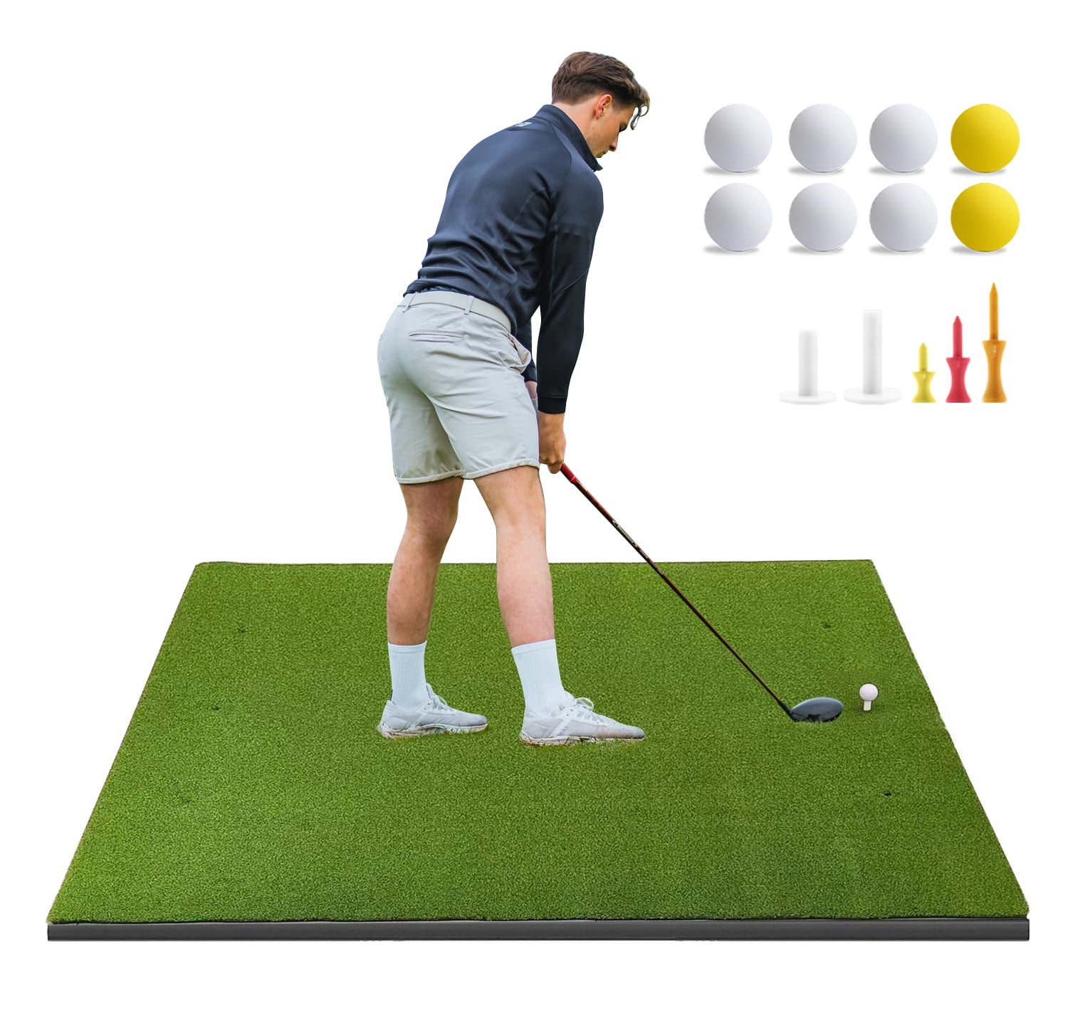 Zeronic Golf Mat 5x3.8ft Thickening Golf Hitting Mat Golf Practice Mat ...
