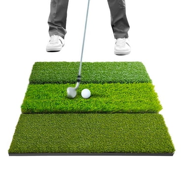 Zeronic Tri-Turf Golf Hitting Mat Golf Training Mat for Swing Backing Practice Mat for Indoor and Outdoor Training in 35"x24"