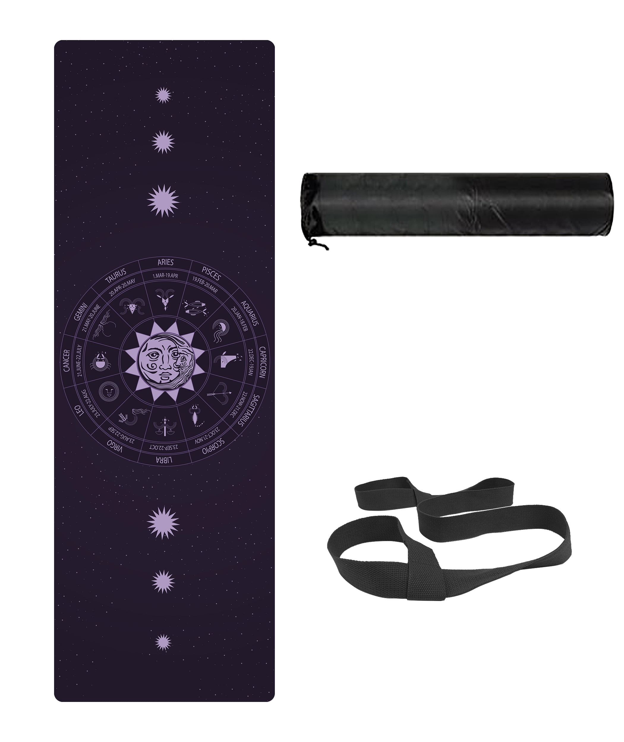Zeronic Yoga Mat Premium 6mm Printting Thick Non Slip Exercise & Fitness Mat for All Types of Yoga, Pilates & Floor Workouts (72" x 24" x 6mm Thick)