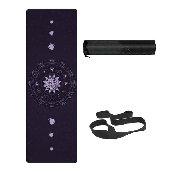 Zeronic Yoga Mat Premium 6mm Printting Thick Non Slip Exercise & Fitness Mat for All Types of Yoga, Pilates & Floor Workouts (72" x 24" x 6mm Thick)