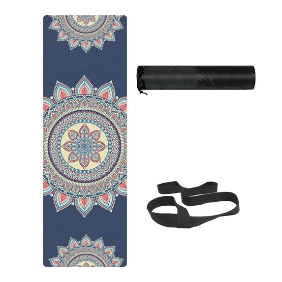 Zeronic Yoga Mat Premium Printing Non Slip Exercise & Fitness Mat for All Types of Yoga, Pilates & Floor Workouts (72" x 24" x 6mm Thick)