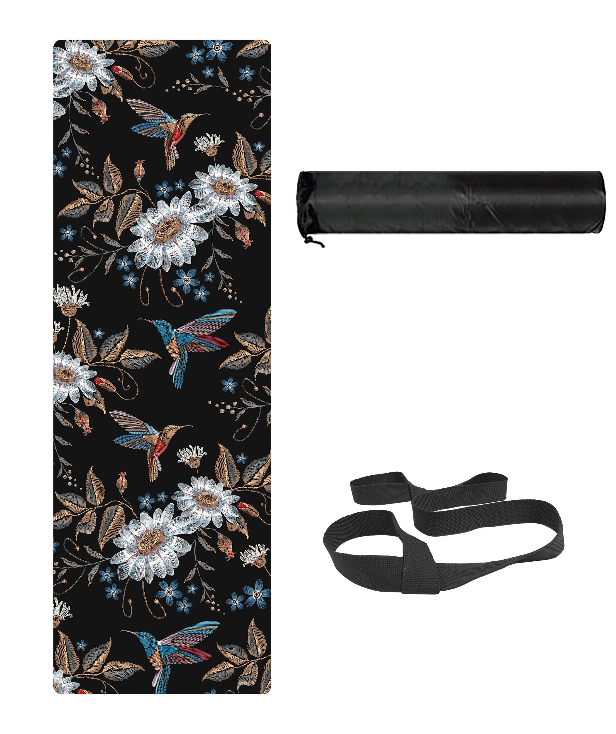 Zeronic Yoga Mat Premium Printing Non Slip Exercise & Fitness Mat for All Types of Yoga, Pilates & Floor Workouts (72" x 24" x 6mm Thick)