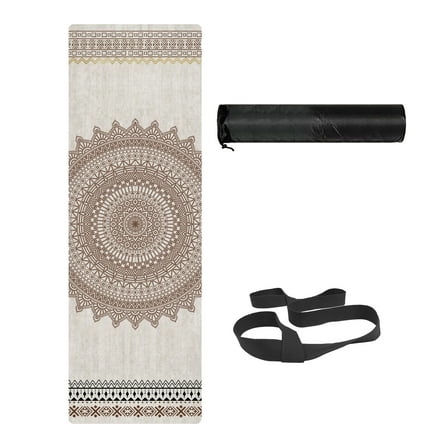 Zeronic Yoga Mat Premium Printing Non Slip Exercise & Fitness Mat for All Types of Yoga, Pilates & Floor Workouts (72" x 24" x 6mm Thick)