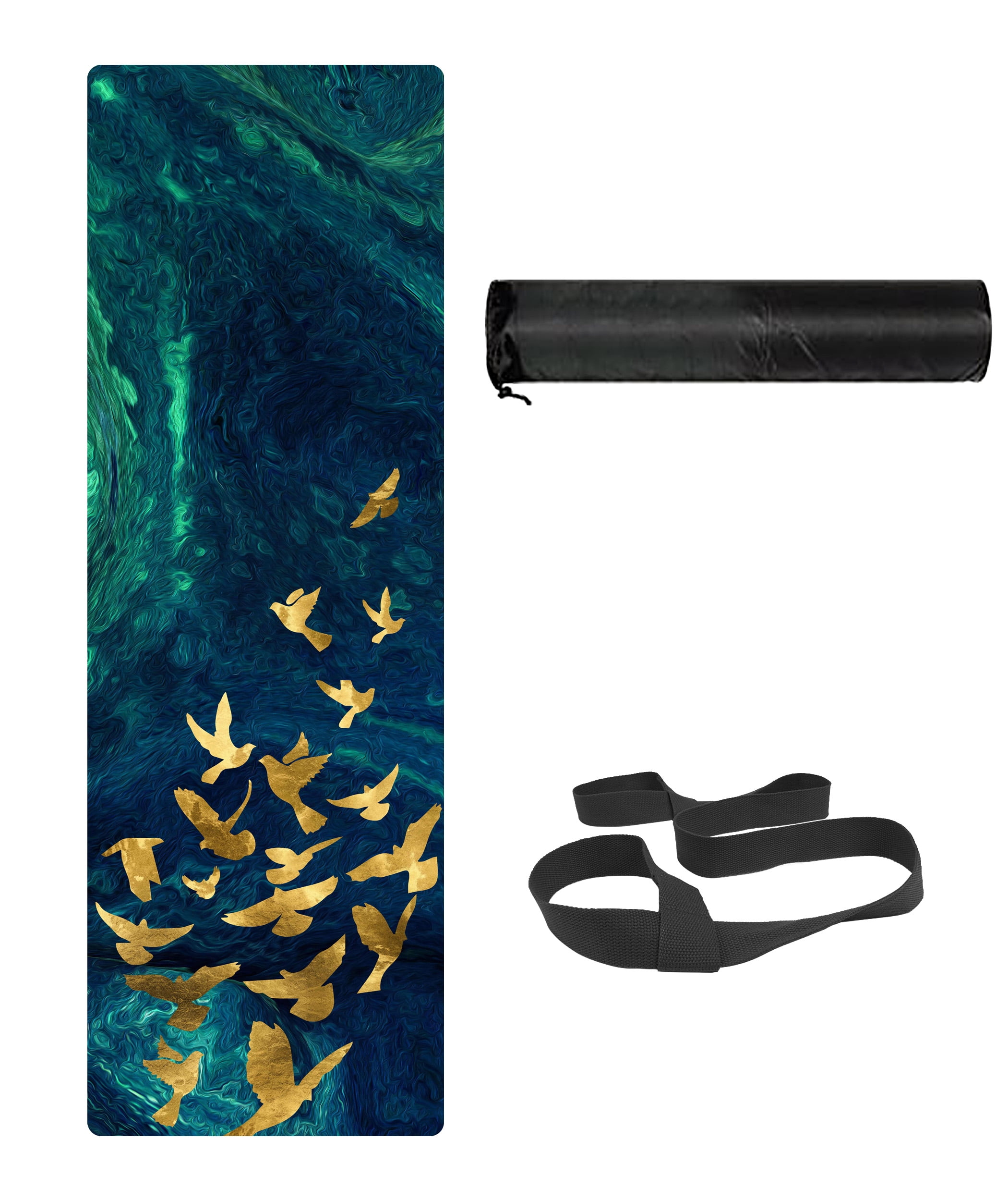 Zeronic Yoga Mat Premium Printing Non Slip Exercise & Fitness Mat for All Types of Yoga, Pilates & Floor Workouts (72" x 24" x 6mm Thick)