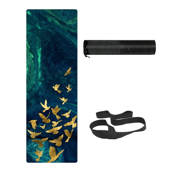 Zeronic Yoga Mat Premium Printing Non Slip Exercise & Fitness Mat for All Types of Yoga, Pilates & Floor Workouts (72" x 24" x 6mm Thick)