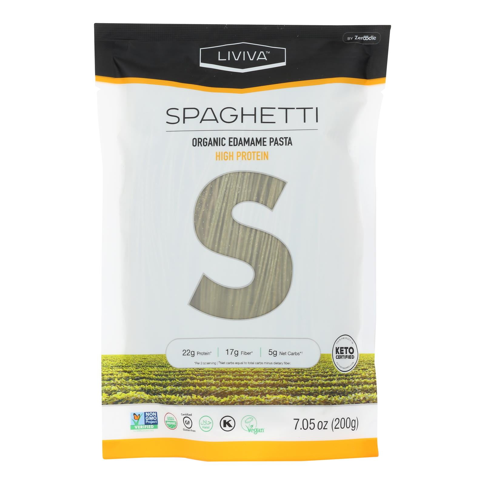 Zeroodle Organic Edamame Mung Bean Spaghetti Case of 6 7.05 OZ