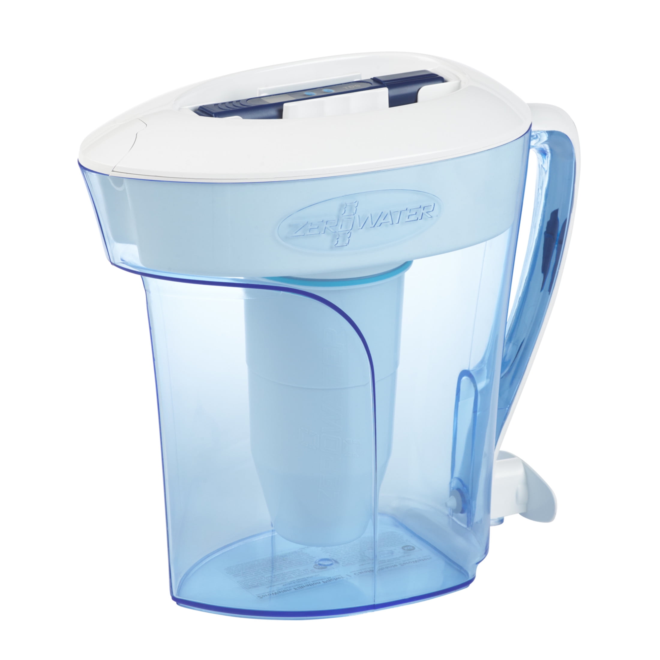 ZeroWater 10-Cup Blue and White Water Filtration Pitcher