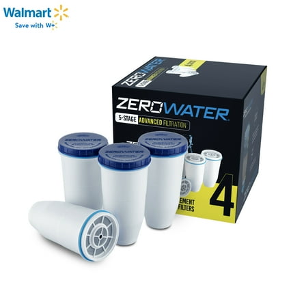 Zerowater 5-Stage Water Filter Replacement, 4 Pack