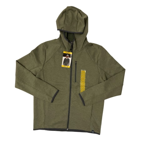Zeroxposur Men's Full Zip Stretch Fabric Tech Fleece Hoodie (Basil Heather, S)