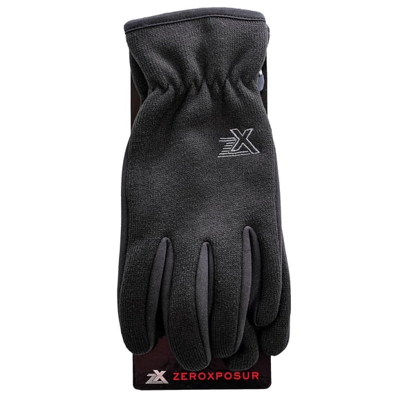 Zeroxposur Men's Touchscreen Compatible Performance Knit Gloves (Iron Heather, M/L)
