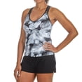 thumbnail image 1 of Zeroxposur Women's 2 Piece Cross Back Strap Tankini Swimsuit (Liquorice, XL), 1 of 4