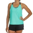thumbnail image 1 of Zeroxposur Women's UPF 50+ Wide Strap Tankini Swimsuit (Mochi, M), 1 of 4