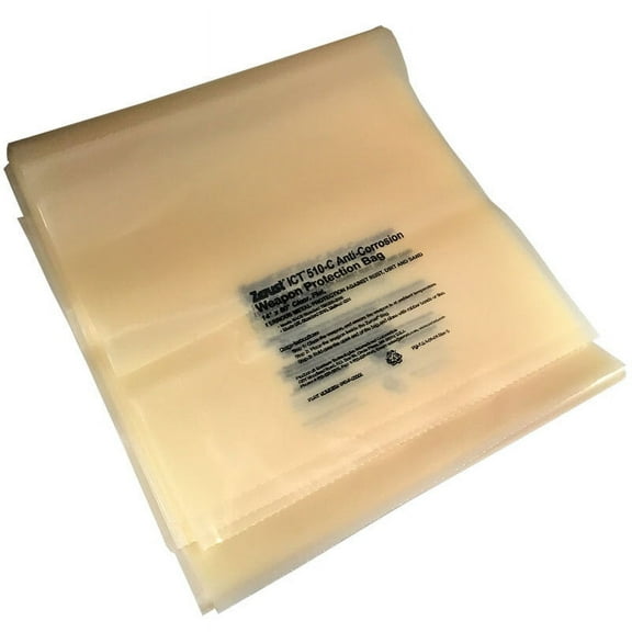 Zerust Multipurpose VCI Poly Bag - Plain End Closure - 14" x 60" - Pack of 6