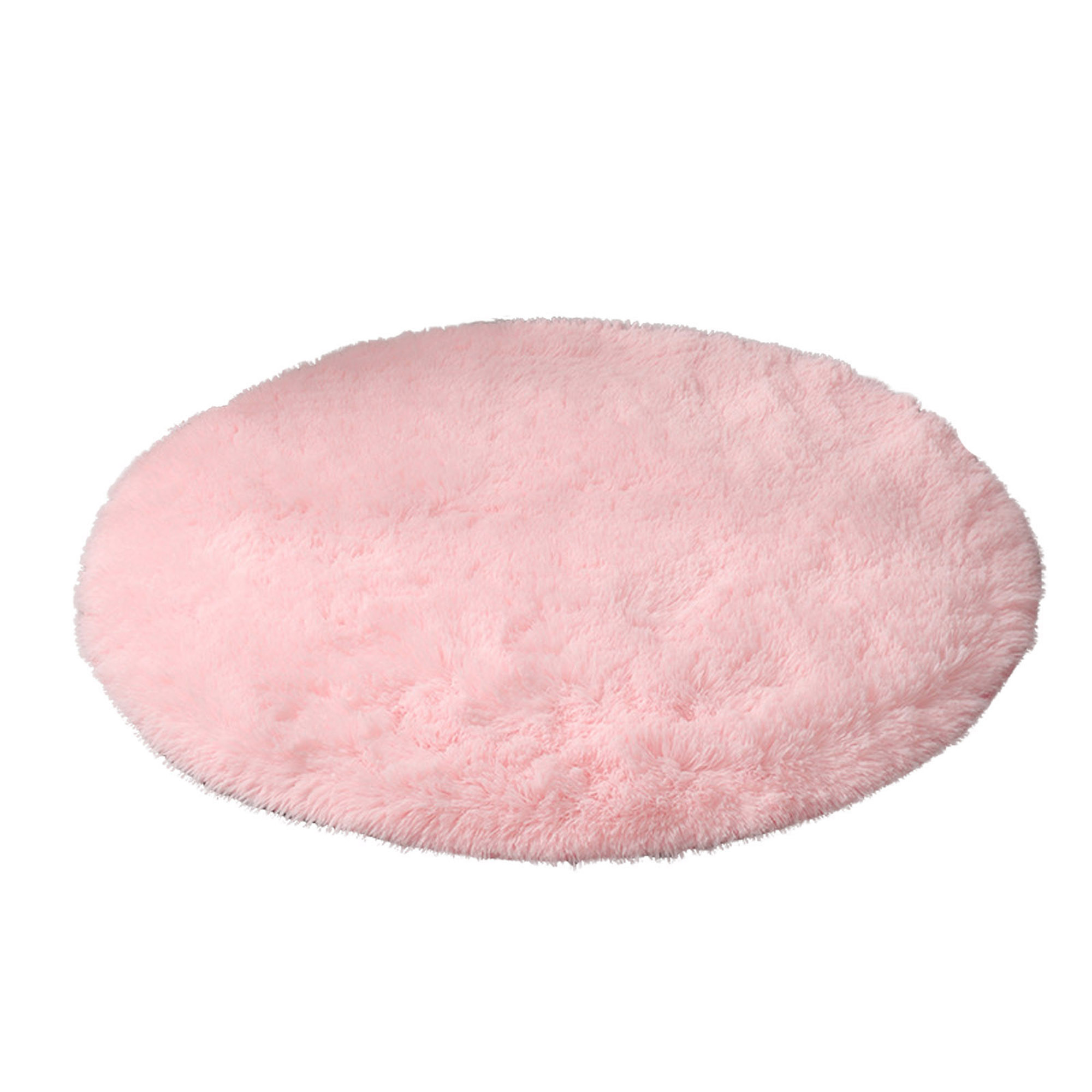 Zervatek Fluffy Round Rug for Bedroom, Modern Circle Carpet for Kids