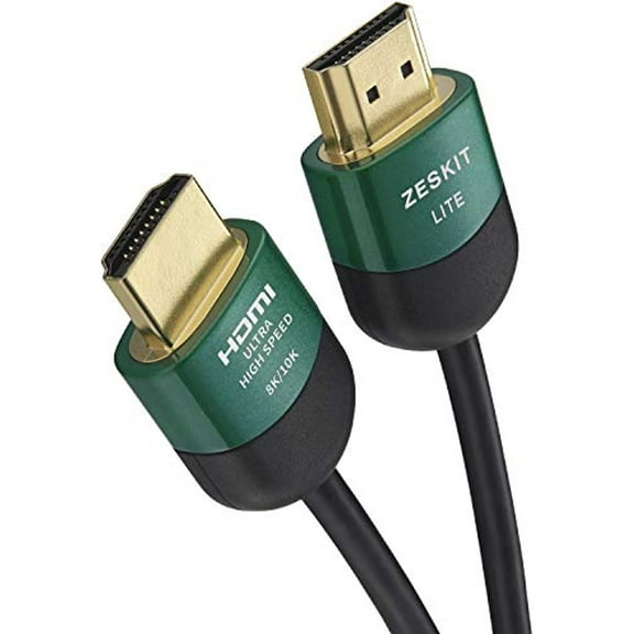 Zeskit Lite 48Gbps Slim Certified Ultra High Speed HDMI Cable 5ft, 4K120 8K60 144Hz eARC HDR HDCP 2.2 2.3 Compatible with Dolby Vision Apple TV 4K Roku Sony LG Samsung Xbox Series X RTX 3080 PS4 PS5