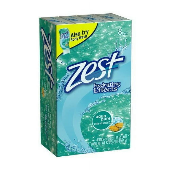 Zest Aqua Bar Soap, 8-Count Packages By Zest