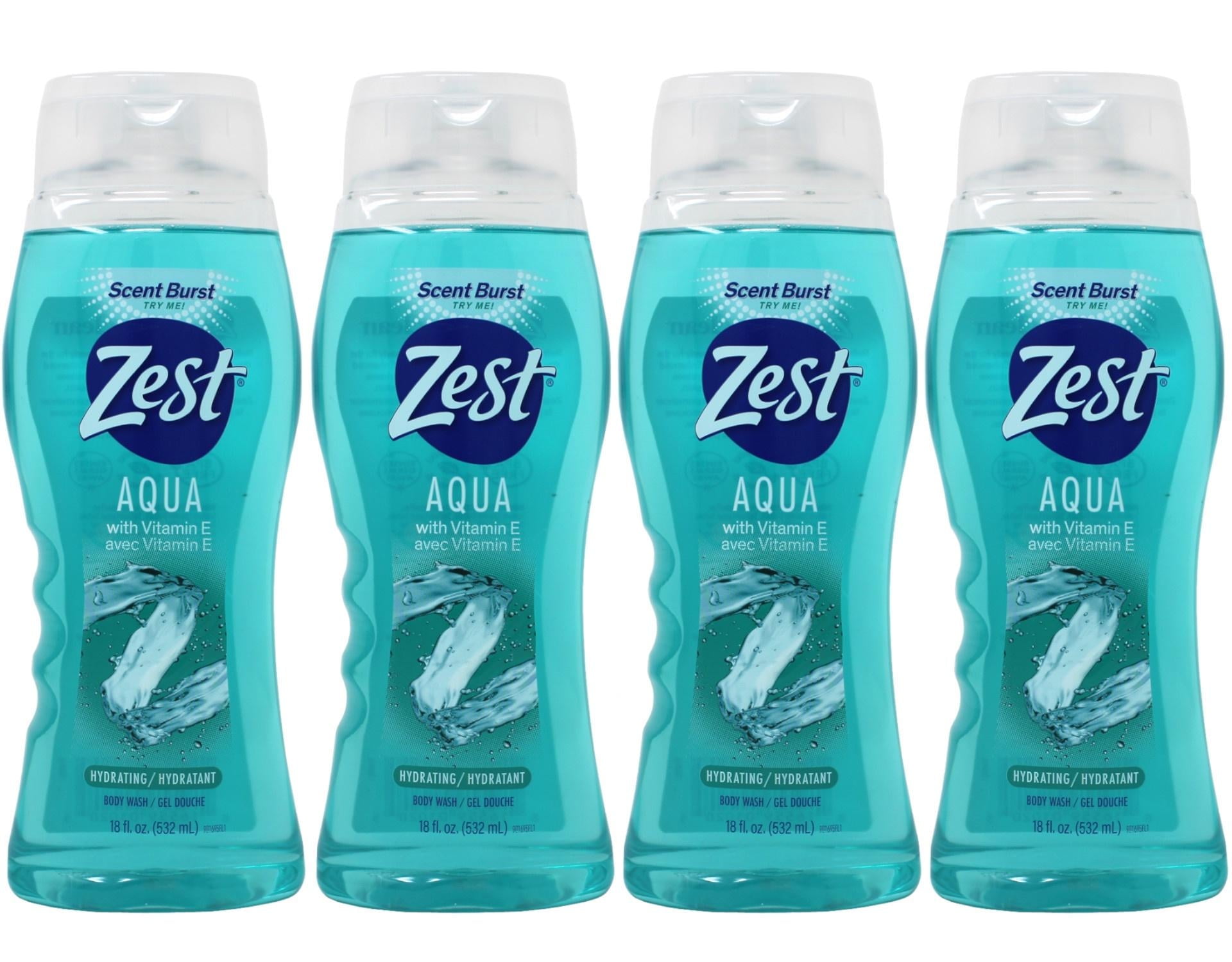 Zest Aqua Body Wash, 18 Oz (Pack Of 4).