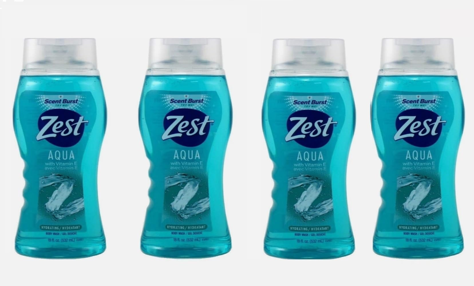 Zest Aqua Body Wash, BDF6&nbsp;18 Oz (Pack Of 4)