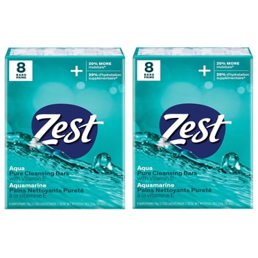 Zest Cocoa Butter & Shea Bar Soap - 4 Oz, 8 Bars - For All Skin Types, Gentle Daily Use