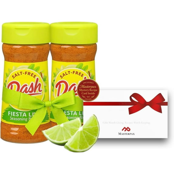 Zest & Balance Gift Set by Masterpax – Includes Two Dash Fiesta Lime Seasoning Bottles 2.4 oz + Masterpax Mystery Recipe Card – Shrink-Wrapped &...
