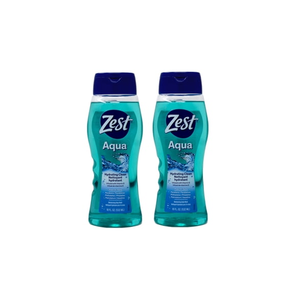 Zest Hydrating Body Wash Aqua 18oz - 2 Pack