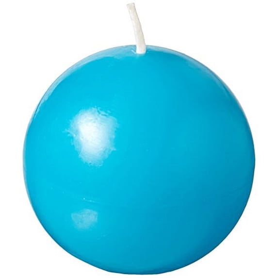 Zest Candle CBZ-045 3 inch Turquoise Ball Candles -6pc-Box - Pack of 2