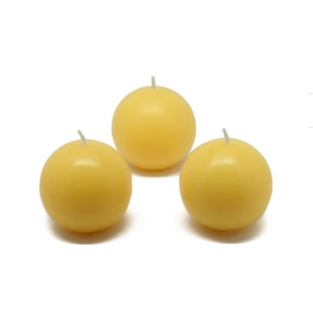 Zest Candle CBC-201 2 in. Yellow Citronella Ball Candles -12pc-Box