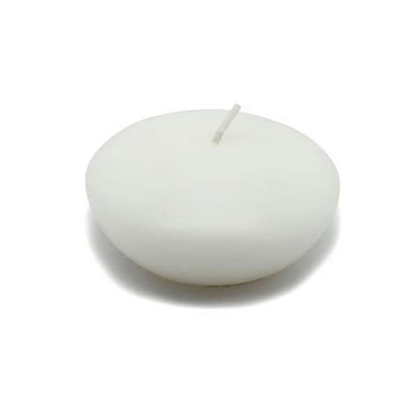 Zest Candle CFZ-045 3 in. White Floating Candles -12pc-Box