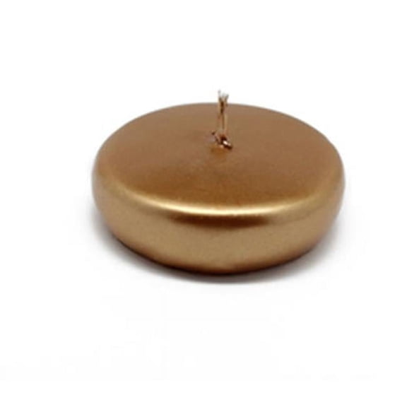 Zest Candle CFZ-099 2 1-4 in. Metallic Bronze Gold Floating Candles -24pc-Box