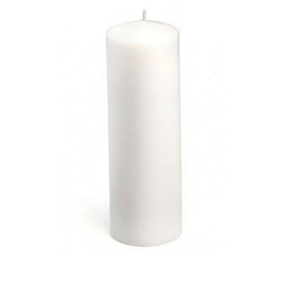 Zest Candle CPZ-047-12 3 x 9 in. White Pillar Candles -12pcs-Case - Bulk