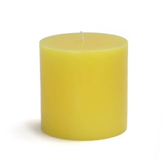 Zest Candle CPZ-074-12 3 x 3 in. Yellow Pillar Candles -12pcs-Case- Bulk