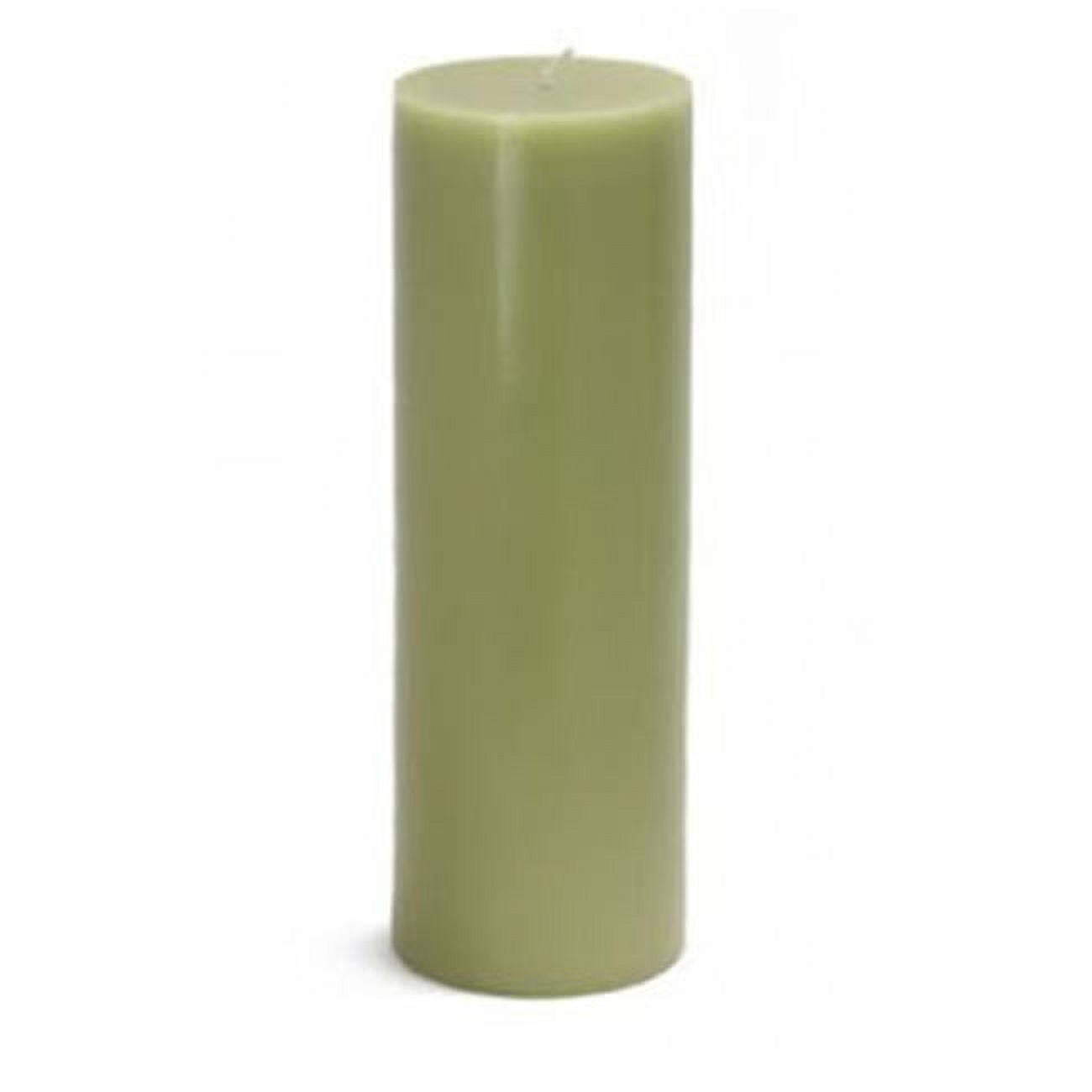 Zest Candle CPZ10012 3 x 9 in. Sage Green Pillar Candles 12pcsCase