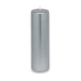 thumbnail image 1 of Zest Candle CPZ-123-24 2 x 6 in. Metallic Silver Pillar Candle -24pcs-Case - Bulk, 1 of 1