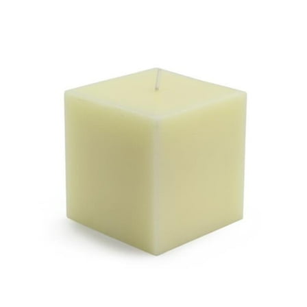 Zest Candle CPZ-126-12 3 x 3 in. Ivory Square Pillar Candles -12pcs-Case- Bulk