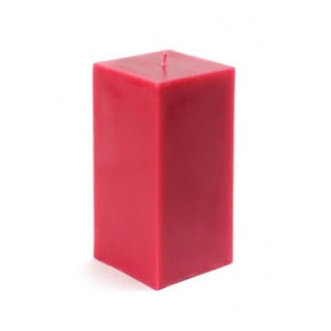 Zest Candle CPZ14012 Red Square Pillar Candle Bulk
