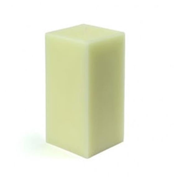 Zest Candle CPZ-152-12 3 x 9 in. Ivory Square Pillar Candle -12pcs-Case - Bulk