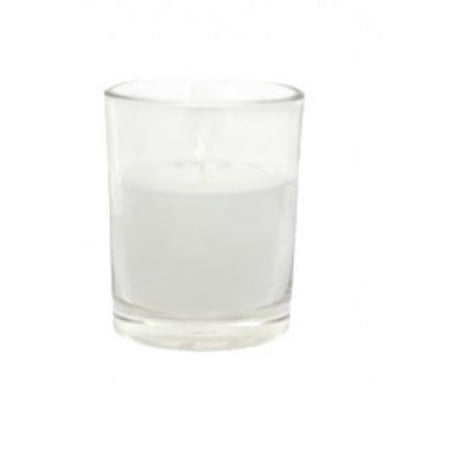 Zest Candle CVC-020 White Citronella Round Glass Votive Candles -12pc-Box