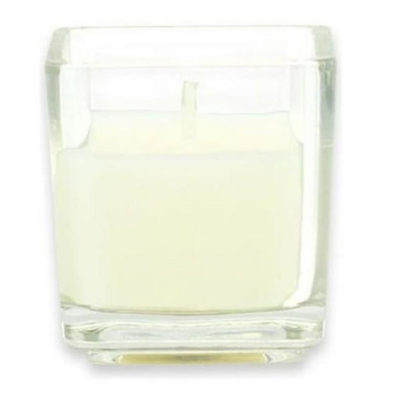 Zest Candle CVZ-032 Ivory Square Glass Votive Candles -12pc-Box