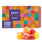 Zest Delites Turkish Delights Candy, Assorted Flavored Turkish Delight, 8.8 Oz Lokum, Gluten-Free