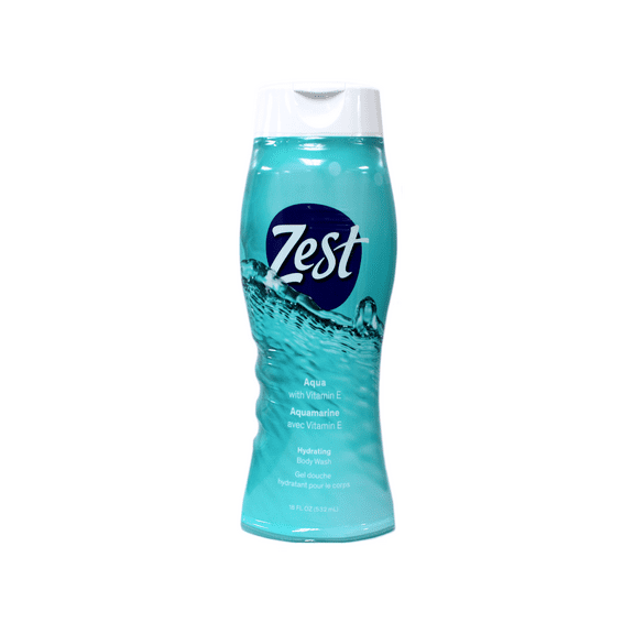 Zest Hydrating Body Wash Shower Gel Aqua Scent with Vitamin E 18 fl oz