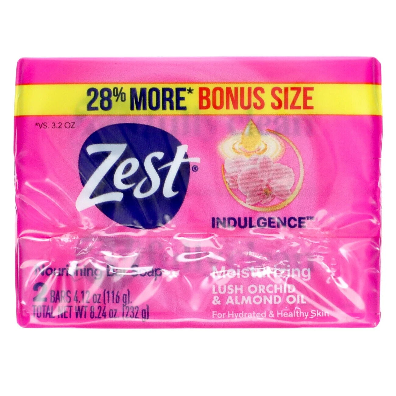 Zest Indulgence Moisturizing Lush Orchid & Almond Oil Bar Soap