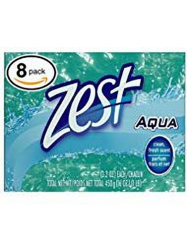 Zest (Pack Of 8 Bars) Aqua Deodorant Bar Soap With Vitamin E. All-In ...